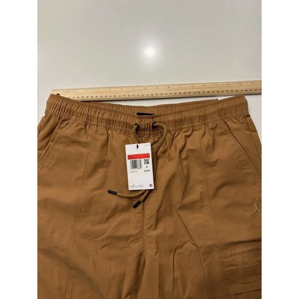 Jordan Essentials Woven Pants Mens Brown Large Jogger Cargo FN4539-231